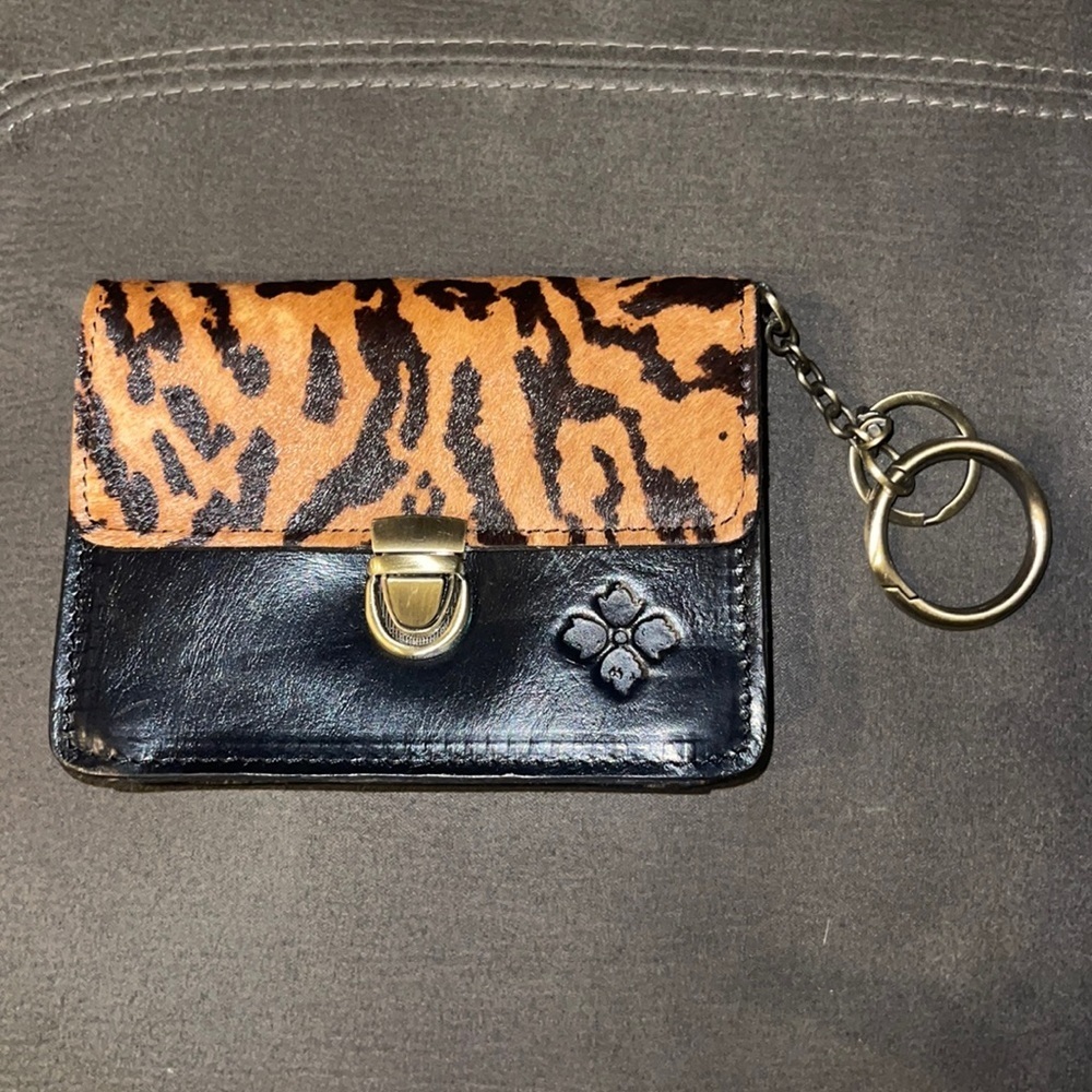 Patricia Nash Key Fob wallet coin purse Patricia Nash leopard black